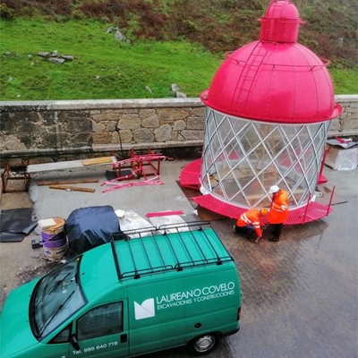 Seguimos con las obras en el Faro Silleiro